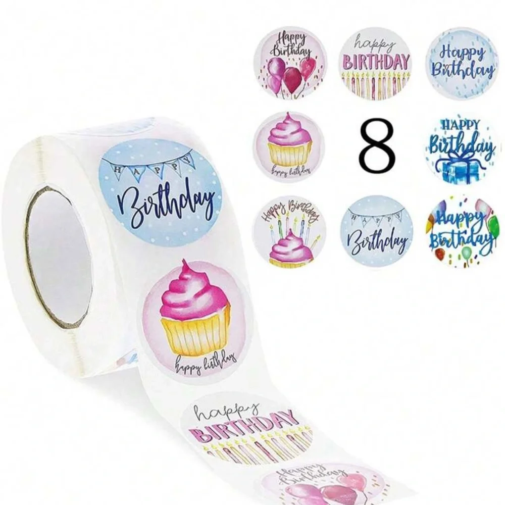 Happy Birthday Sticker Roll - Multicolor